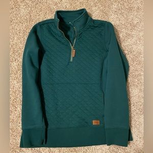 LL Bean quilted front quarter zip sweatshirt